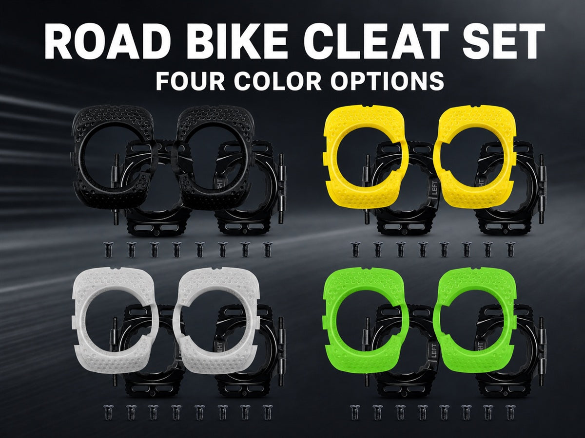 Road Bike Cleat Set Compatible with Wahoo SPEEDPLAY ZERO, 4 Colors