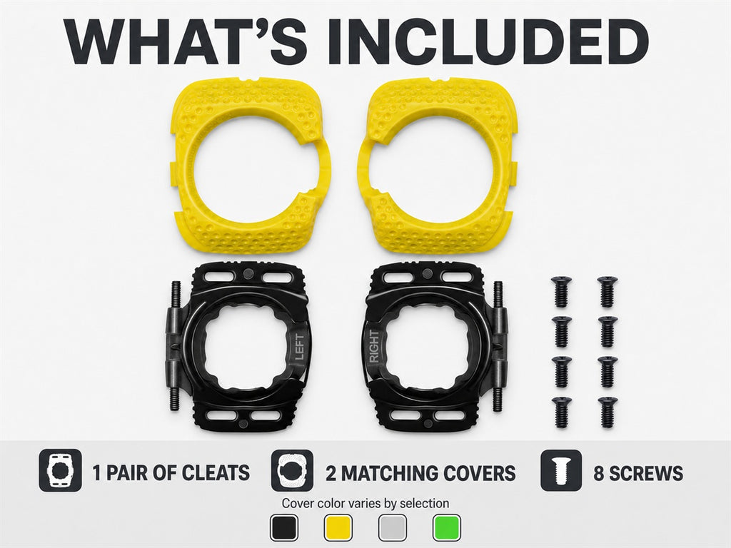 Road Bike Cleat Set Compatible with Wahoo SPEEDPLAY ZERO, 4 Colors