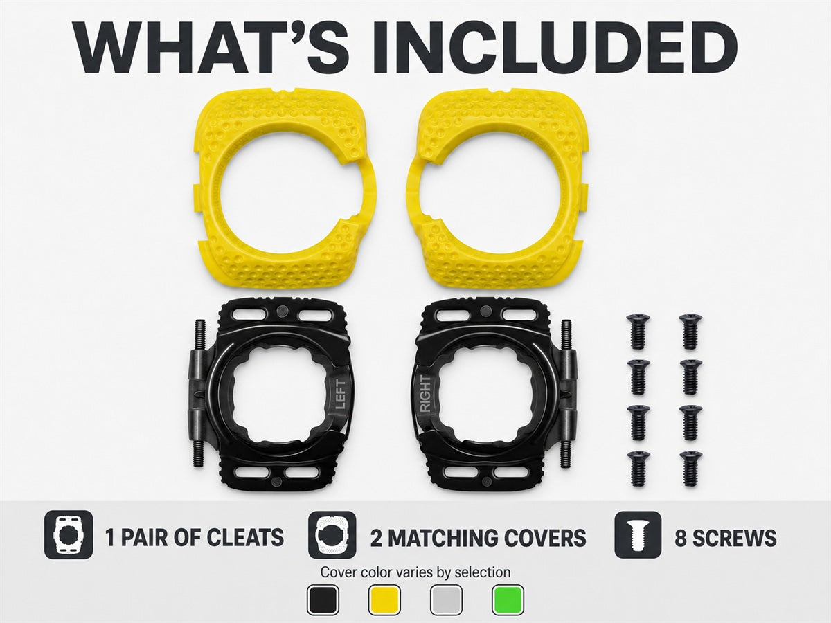 Road Bike Cleat Set Compatible with Wahoo SPEEDPLAY ZERO, 4 Colors