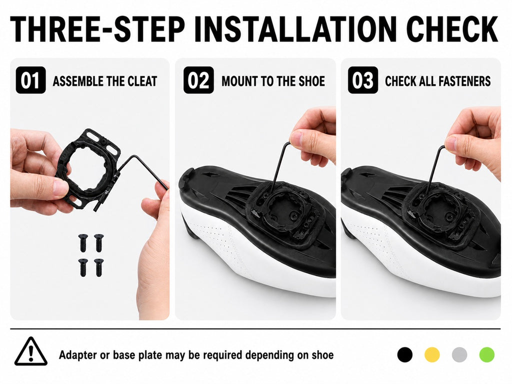 Road Bike Cleat Set Compatible with Wahoo SPEEDPLAY ZERO, 4 Colors