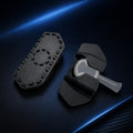 Black flat pedal adapter compatible with Wahoo Speedplay pedals, top view