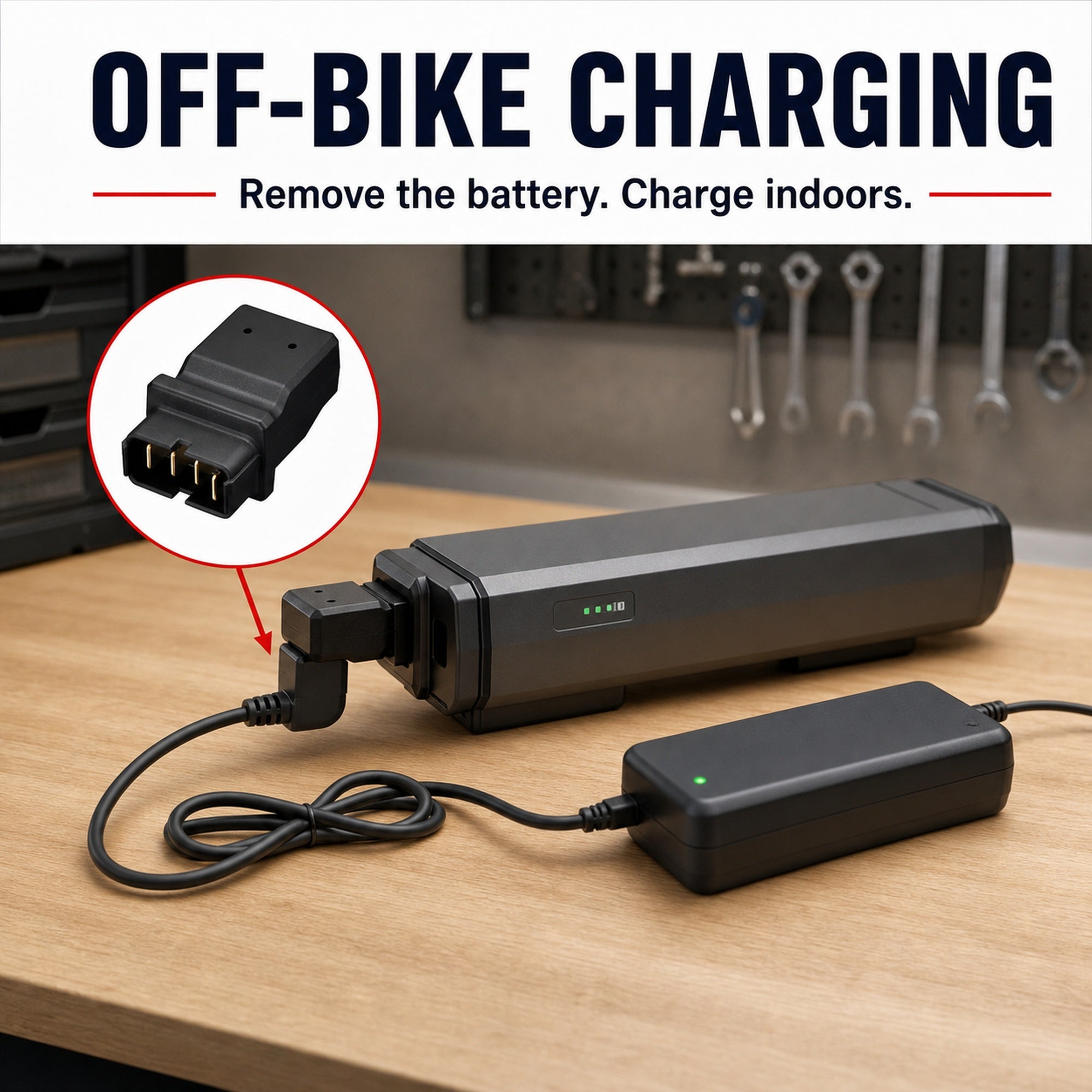SM-BTE60 Adapter for STEPS E-Bike Batteries
Off-bike charging connection for compatible rack-mounted batteries.