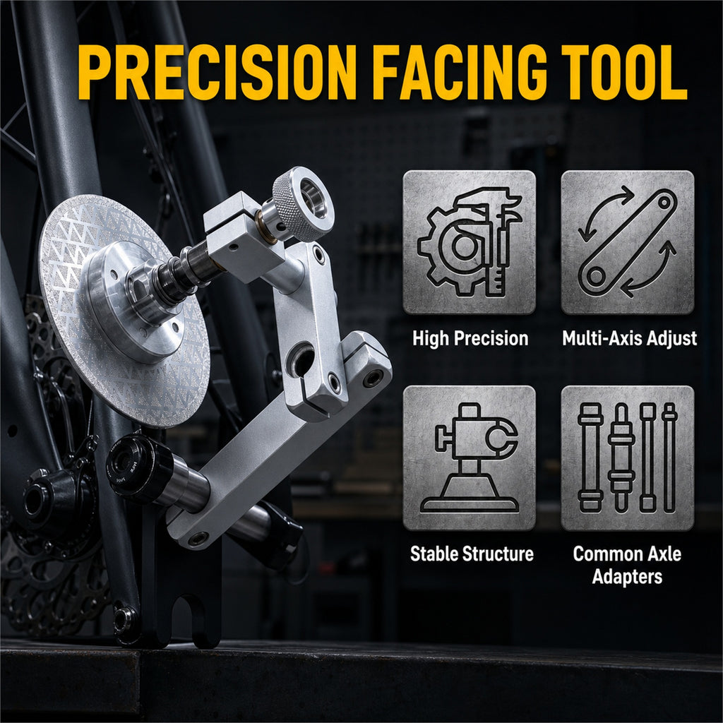 Adjustable disc brake tab resurfacing tool with pressure knob and positioning arms