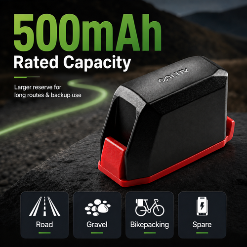 500mAh rechargeable bike battery compatible with SRAM AXS drivetrain and Reverb AXS