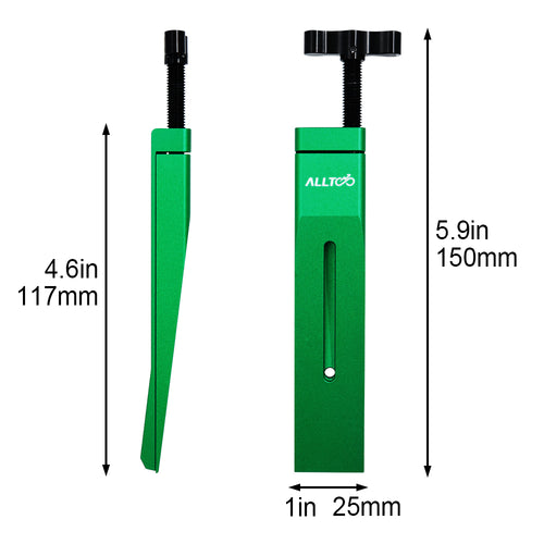 Brake piston press tool dimensions for hydraulic disc brake calipers