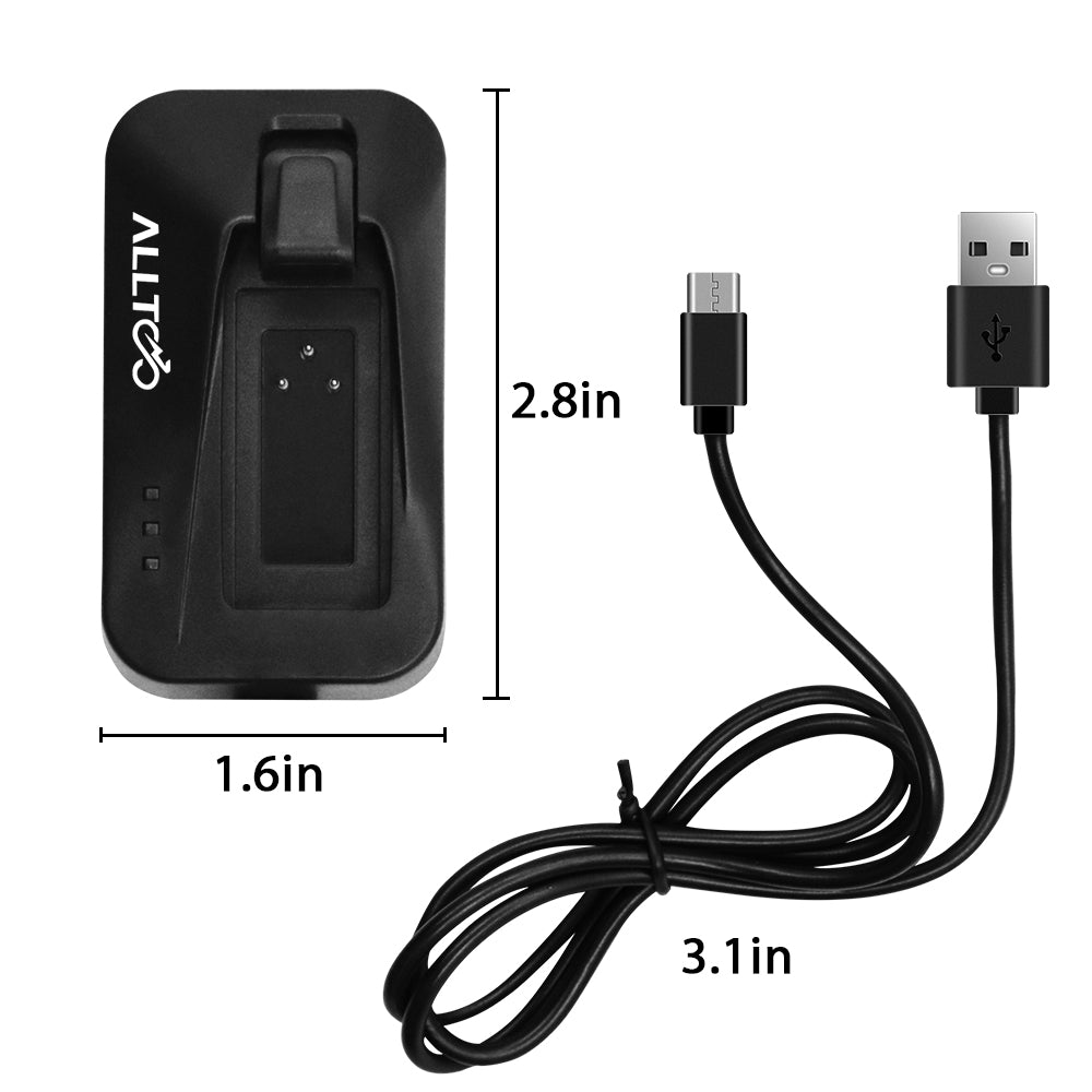 Compact SRAM AXS compatible battery charger size and USB cable length details