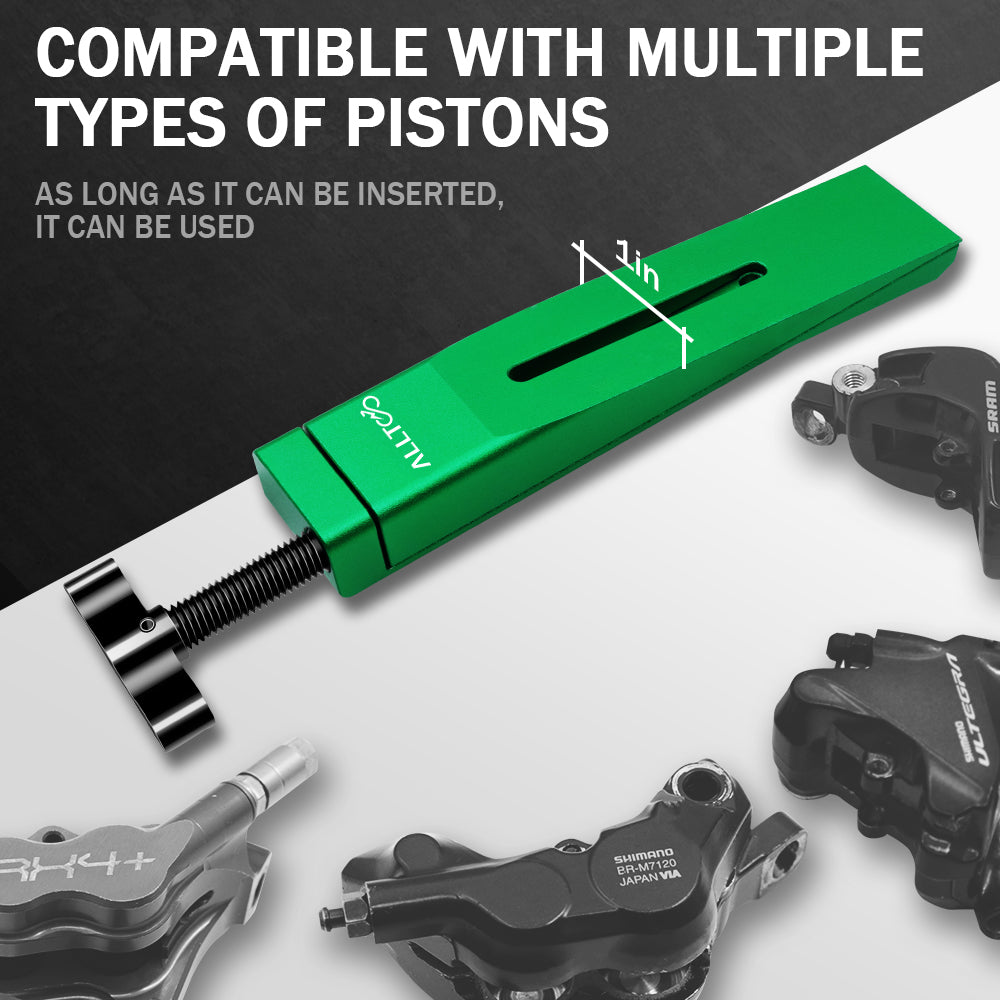 Hardened steel brake piston press tool with machined pressing tips