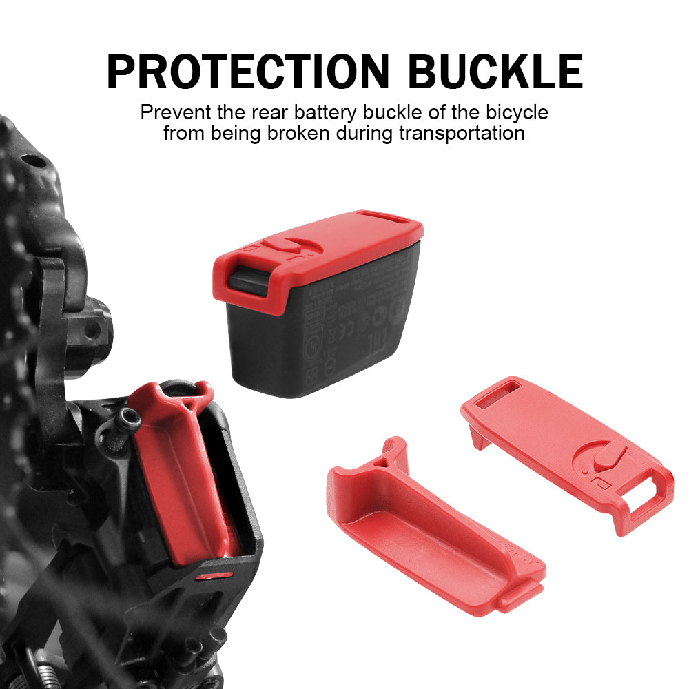 two red rear derailleur battery protector covers for select SRAM AXS eTap components
