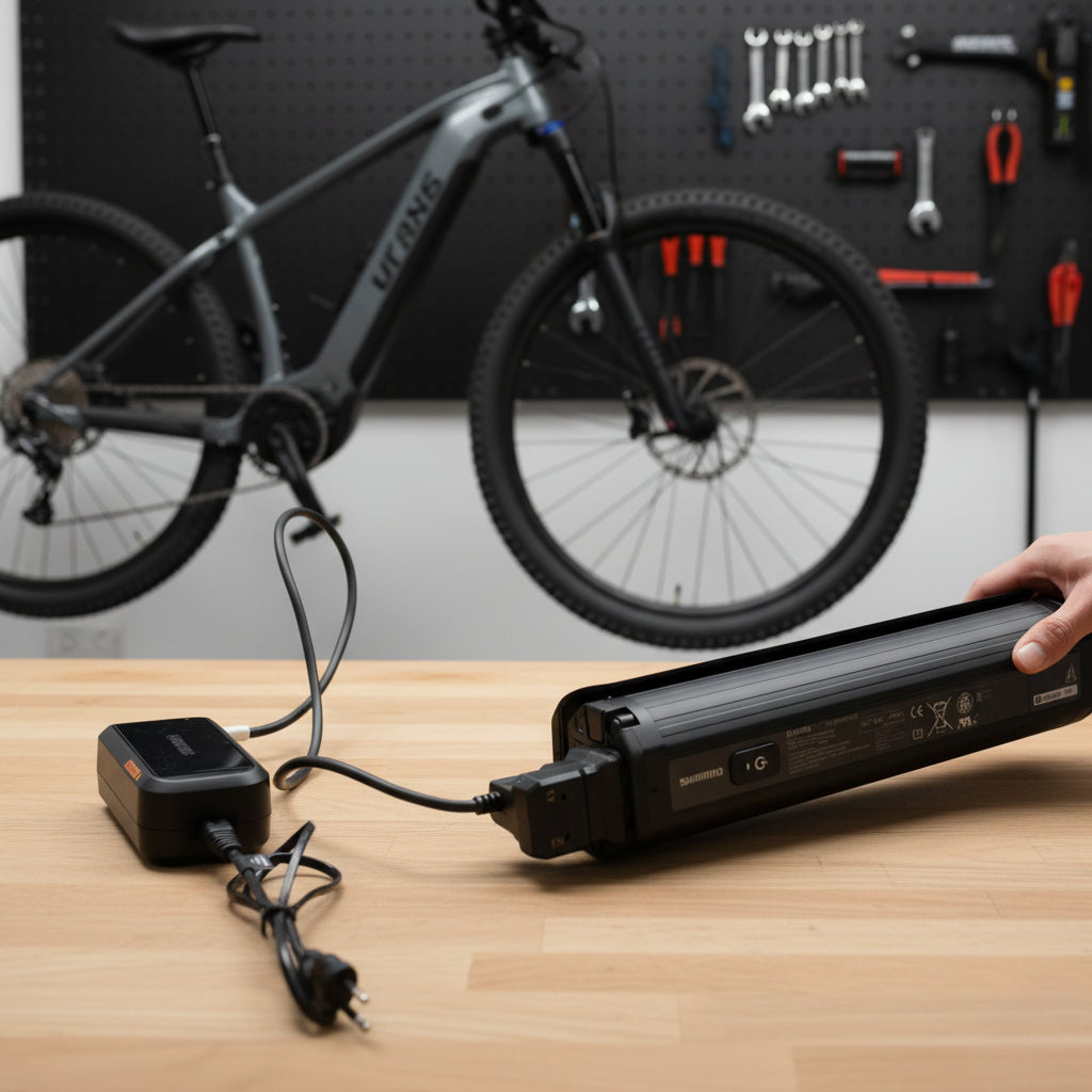 SM-BTE80 Charging Adapter
Off-bike charging connection for compatible STEPS rack batteries.
