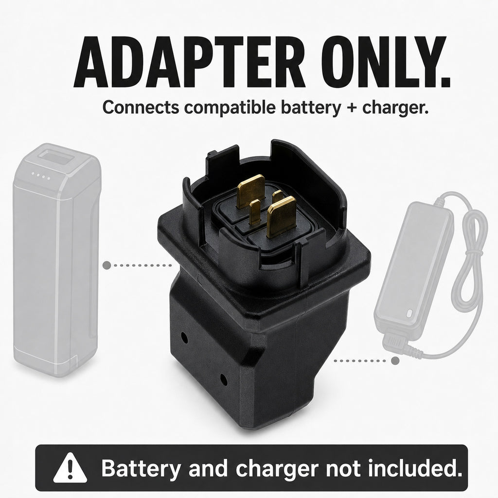 SM-BTE80 Charging Adapter
Off-bike charging connection for compatible STEPS rack batteries.
