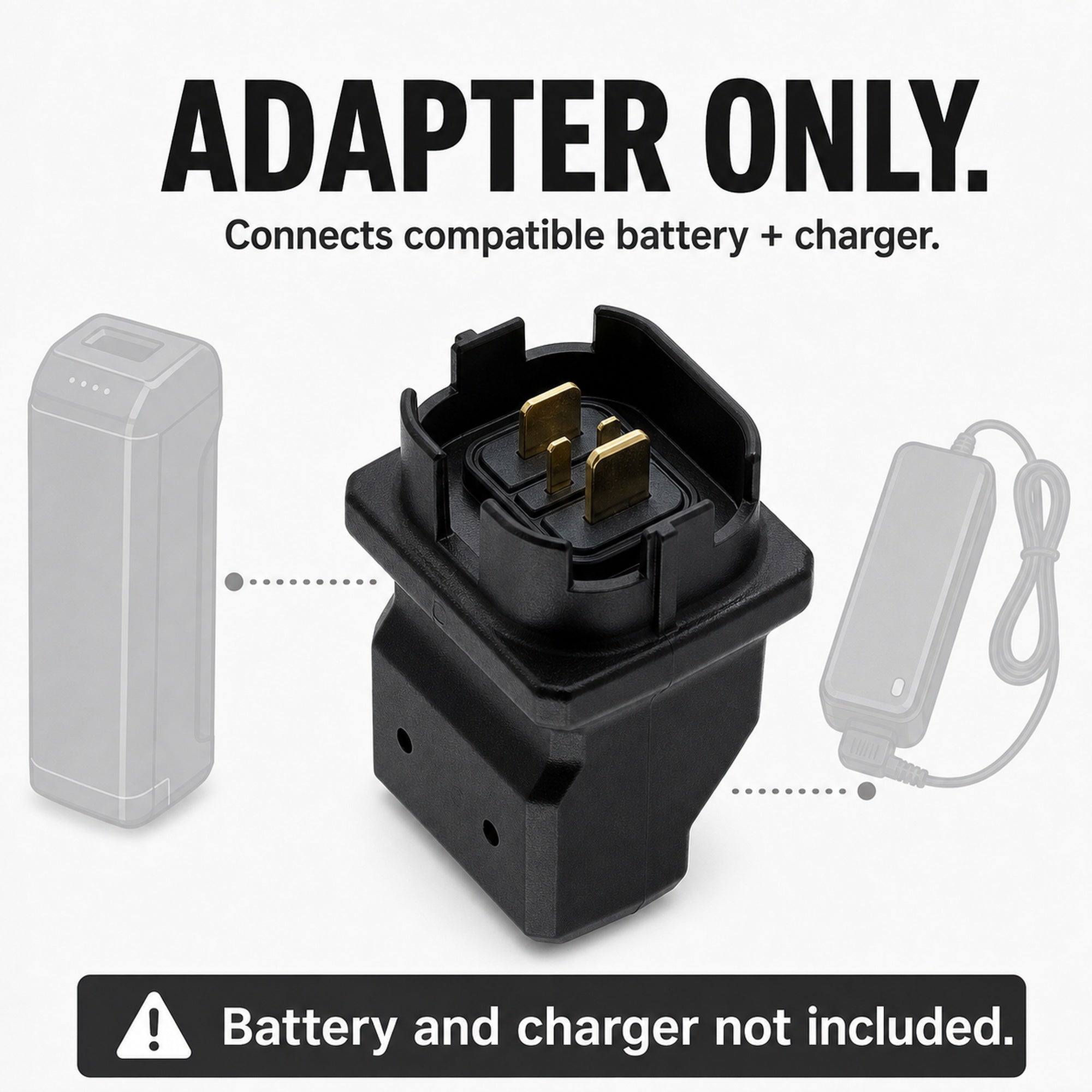 SM-BTE80 Charging Adapter
Off-bike charging connection for compatible STEPS rack batteries.