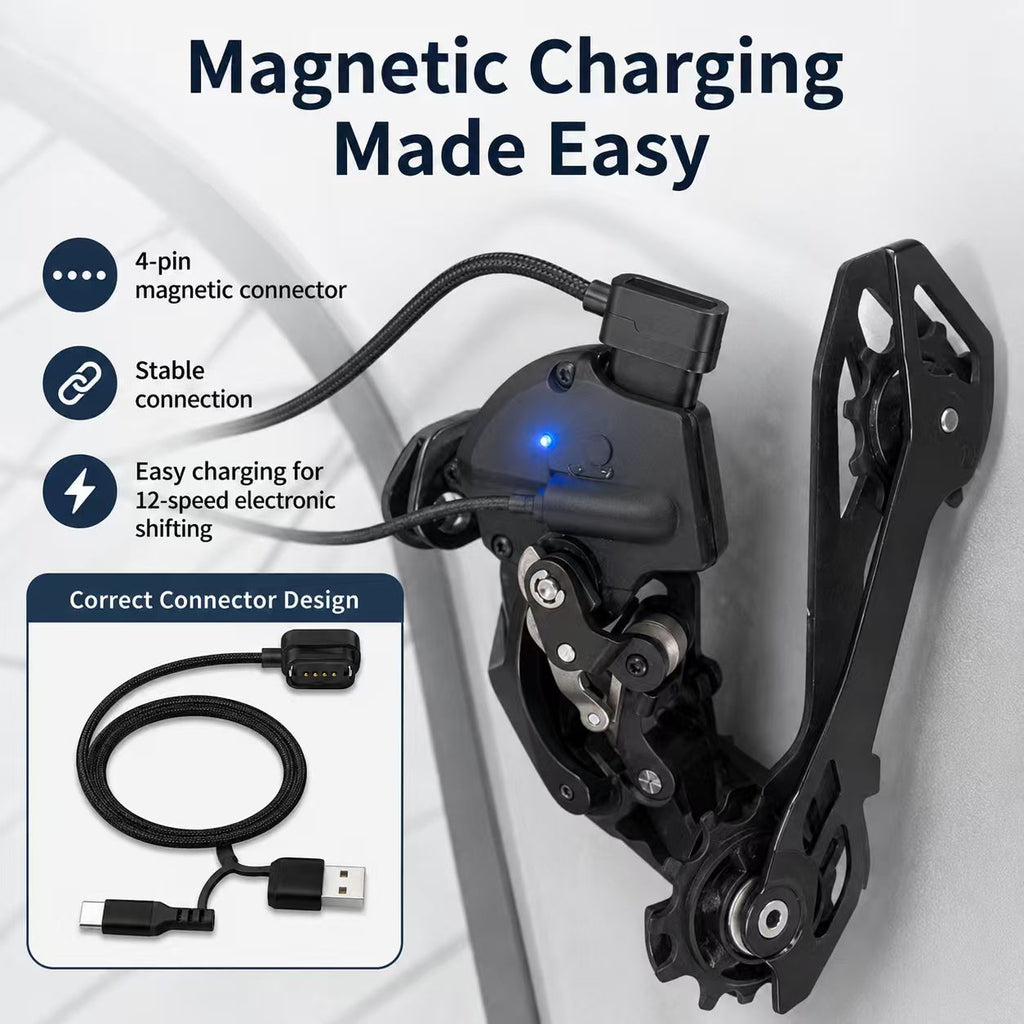 Charging cable compatible with Shimano Di2 R9270 R9250 R8170 R8150 and R7170 derailleurs