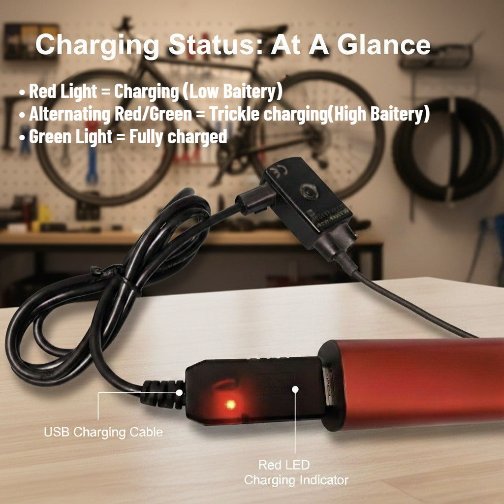 VELYN USB charger cable charging Shimano Di2 bike system at home